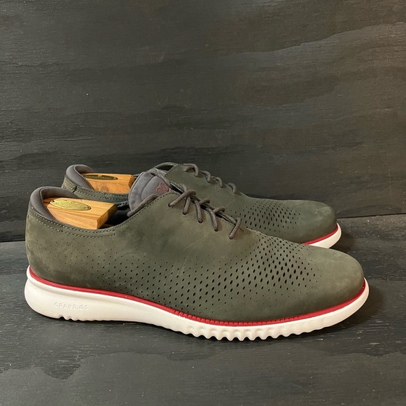 Cole Haan 2 Zerogrand Men’s Size 13 Laser Wingtip Oxfords Shoes Gray C26036 - Picture 1 of 8